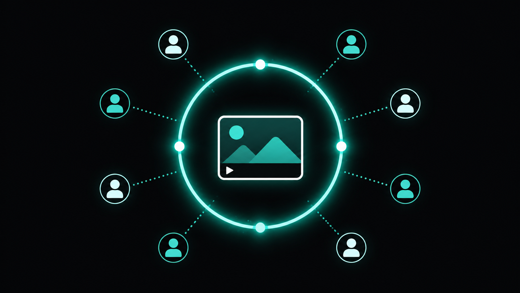 YouTube algorithm concept showing a video thumbnail being tested and distributed to a test audience of viewers